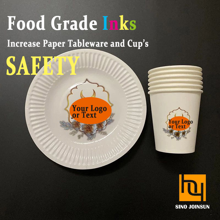 Las tintas de grado alimenticio aumentan la seguridad de la tabla de papeles, tazas y pajitas.